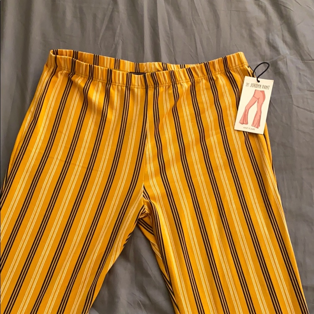 Striped yellow Boot cut pant for TALL PEOPLE